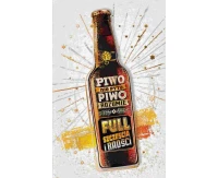 General greeting card, Beer bottle, 13x20,5 cm